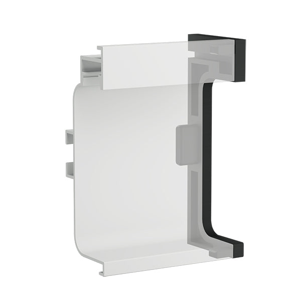 Комплект открытых заглушек для С-образного профиля с подсветкой