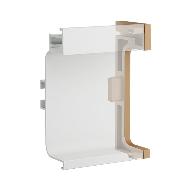 Комплект открытых заглушек для С-образного профиля с подсветкой